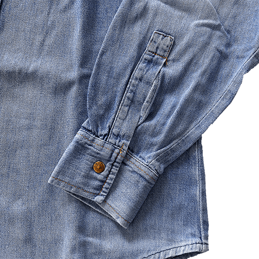 Orange Tab Western Denim Shirt