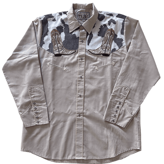Mexican Cow Pattern Western Shirt