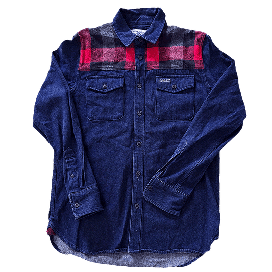 Flannel Shoulder Denim Shirt