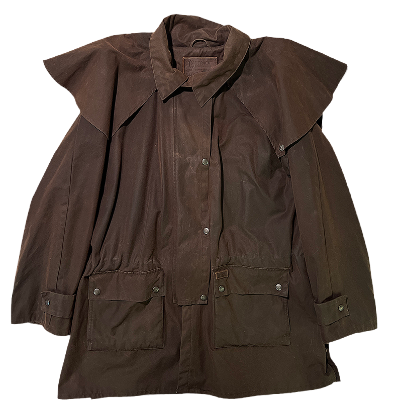 Short Duster Coat in Waxed Canvas