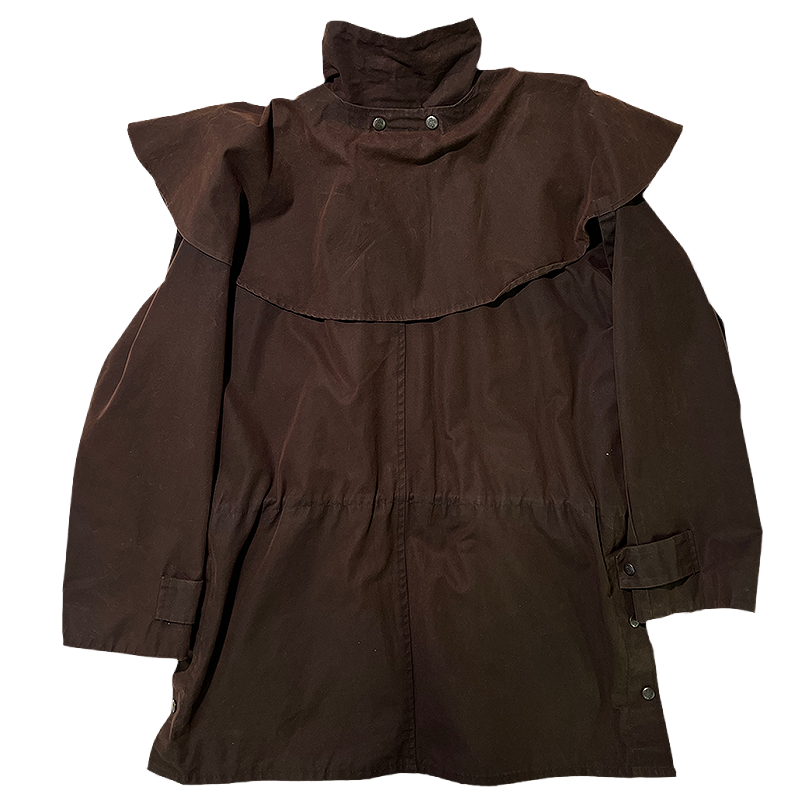 Short Duster Coat in Waxed Canvas