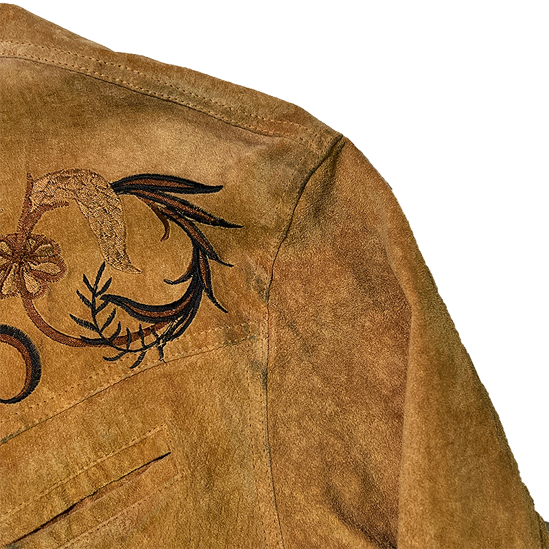 Vintage western leather shirt with some minor stains