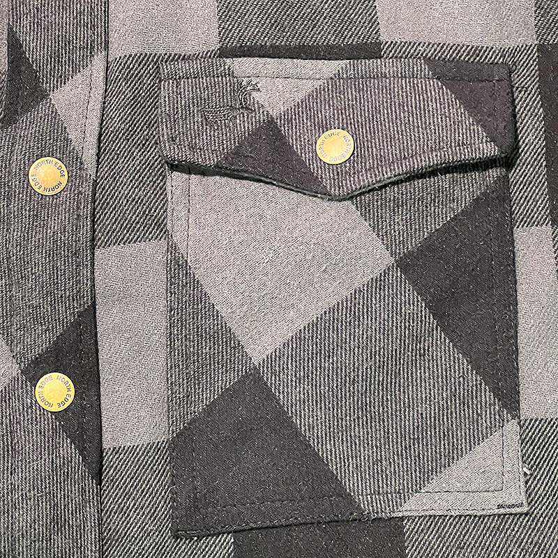 North Edge Flannel Jacket chest pocket.