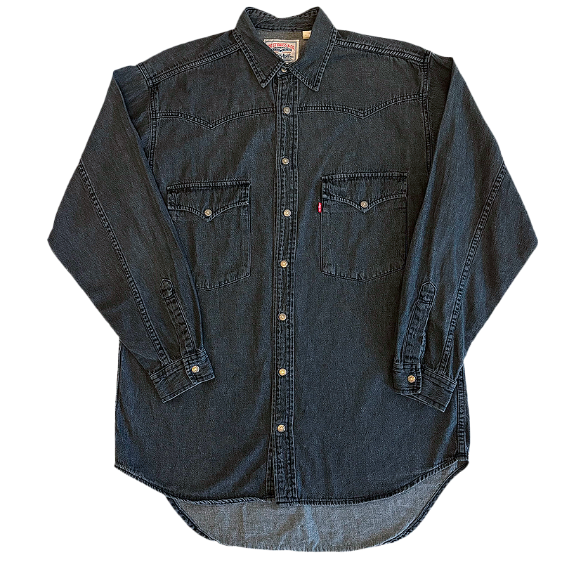 Grey Denim Western Shirt