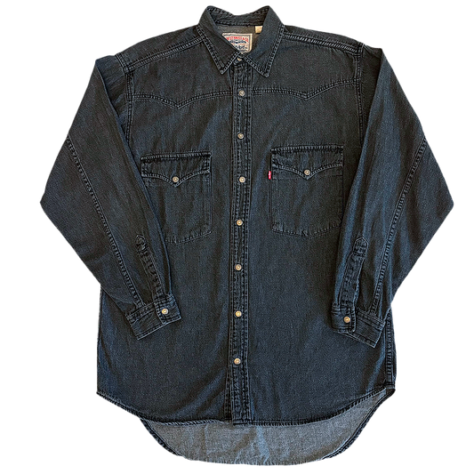 Grey Denim Western Shirt