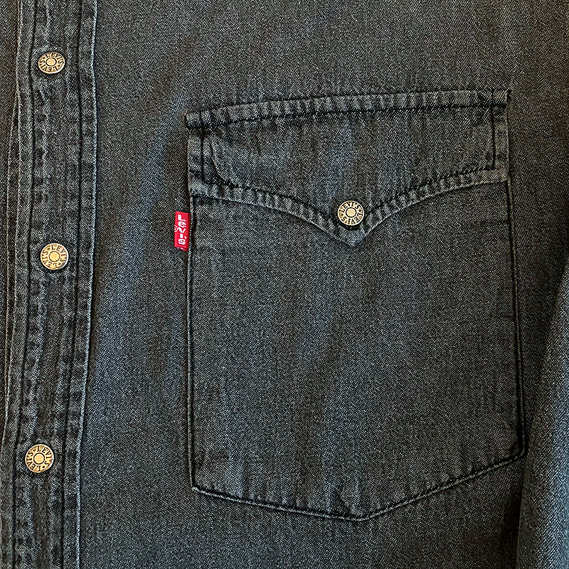 Grey Denim Western Shirt