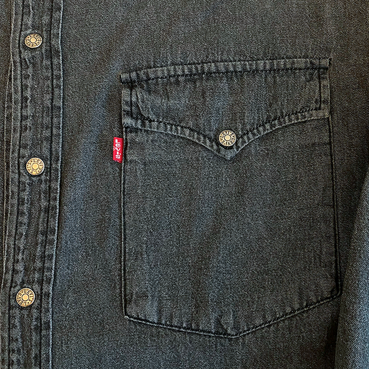 Grey Denim Western Shirt