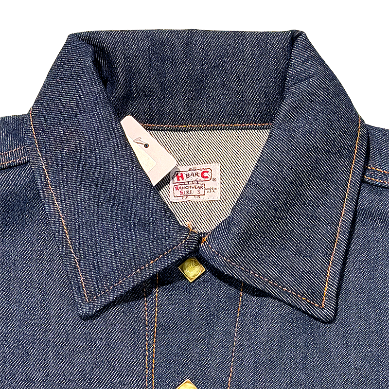 Vintage-style collar on a denim jacket