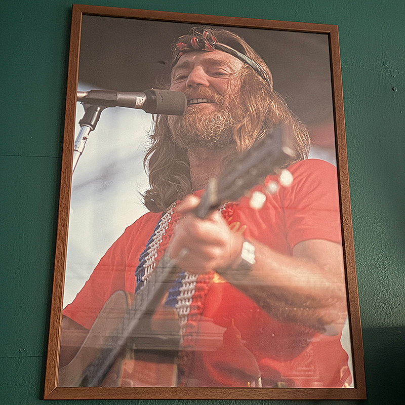 Willie Nelson Live 1976 Framed Poster