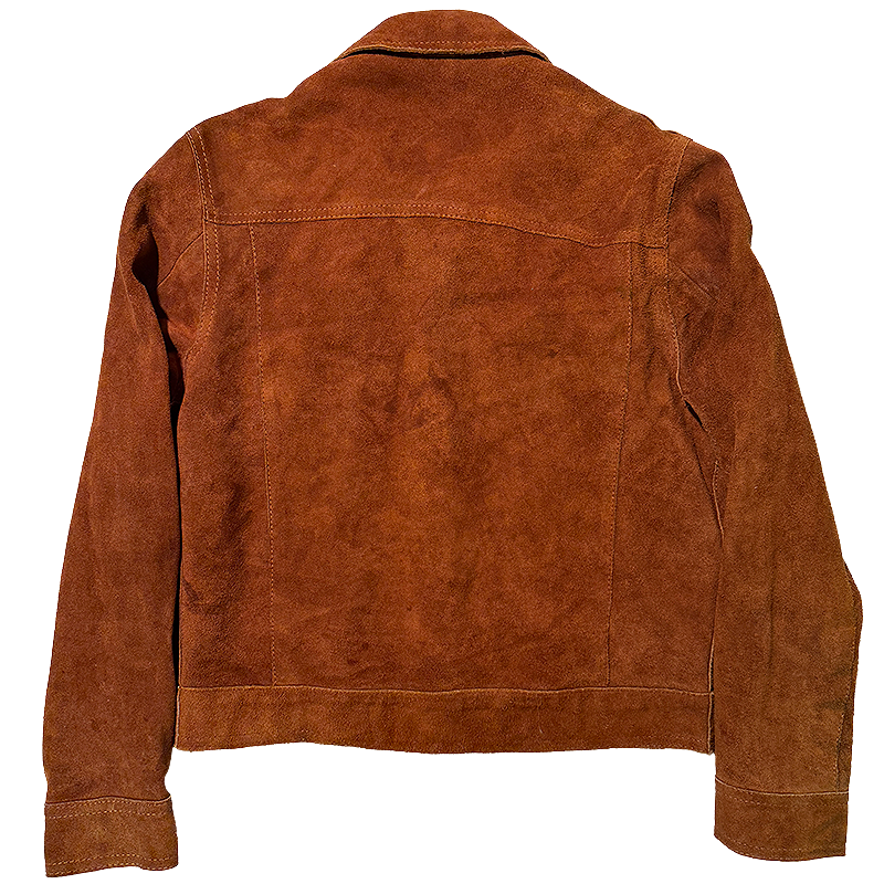 Alexida by Western Amerex 1960s brown suede jacket seen from the back