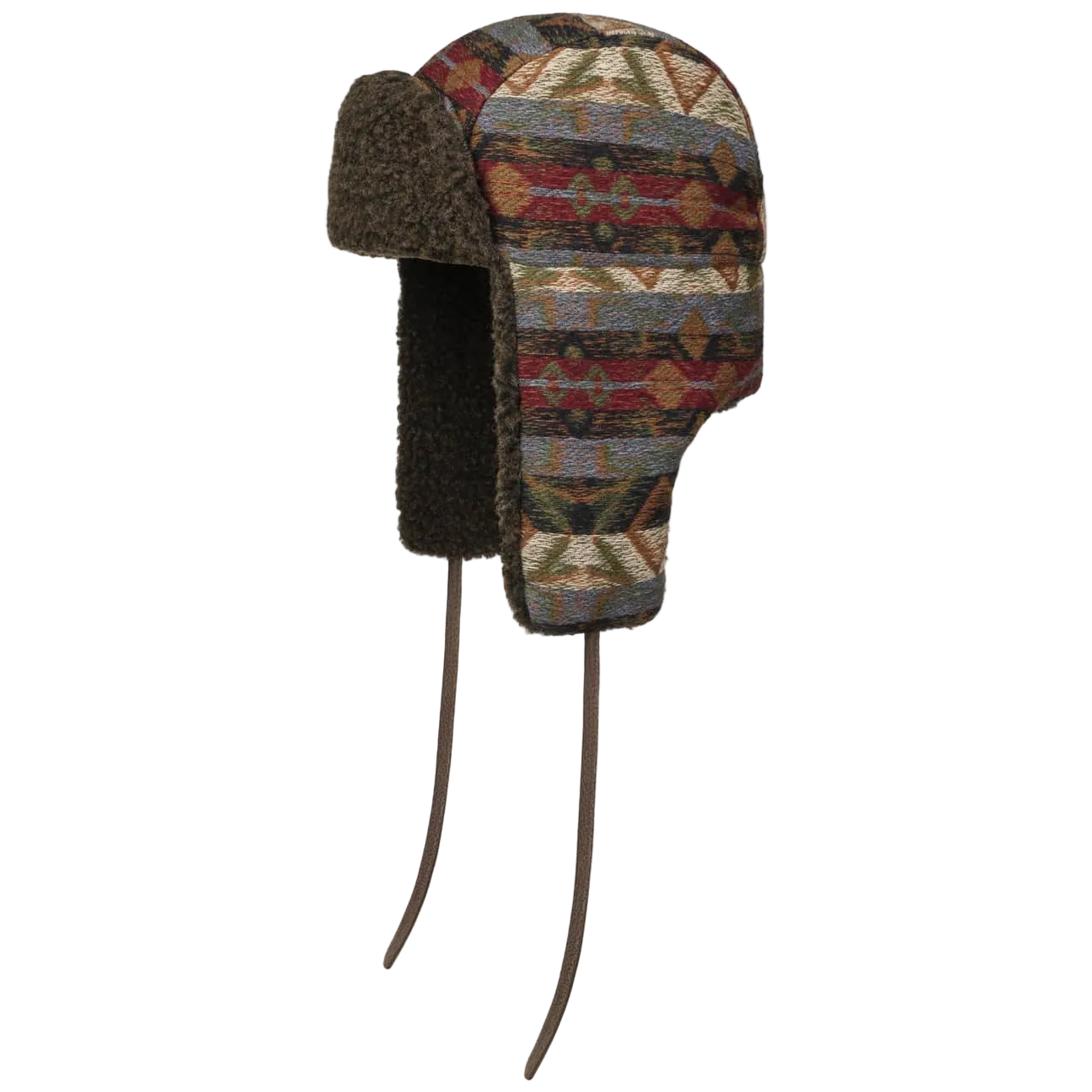 Stetson Jacquard Aviator Hat with ethnic patterns