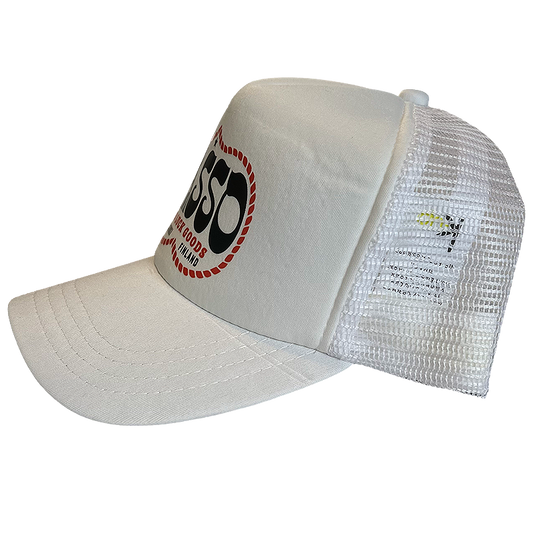 Good Luck Goods Trucker Cap, White