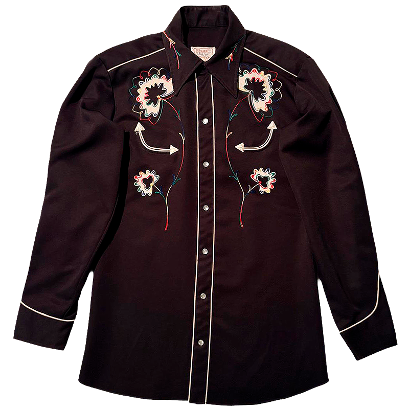 1970s "Texas" Embroidered Western Shirt