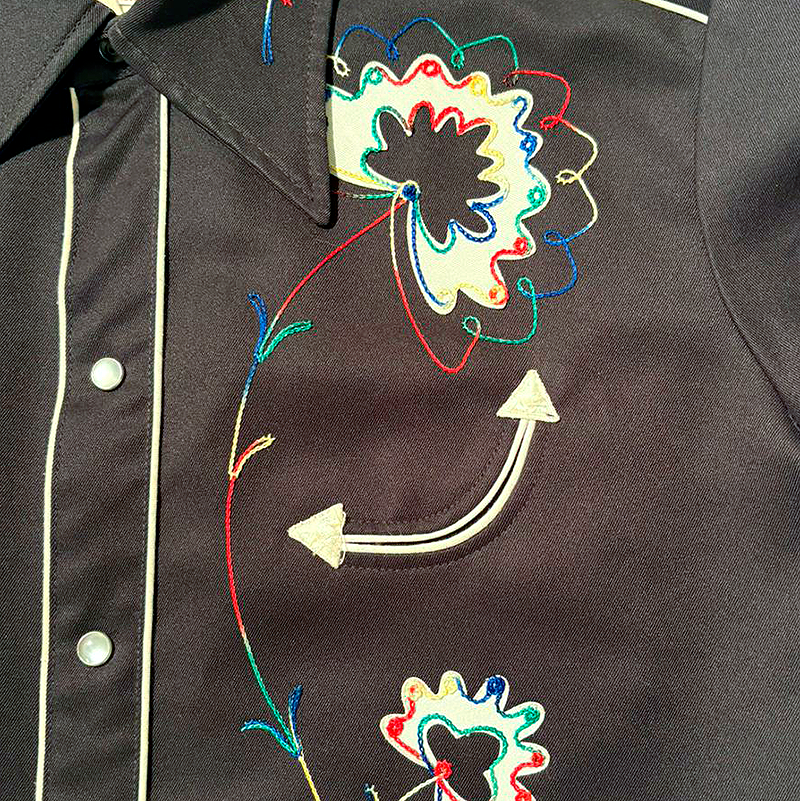 1970s "Texas" Embroidered Western Shirt