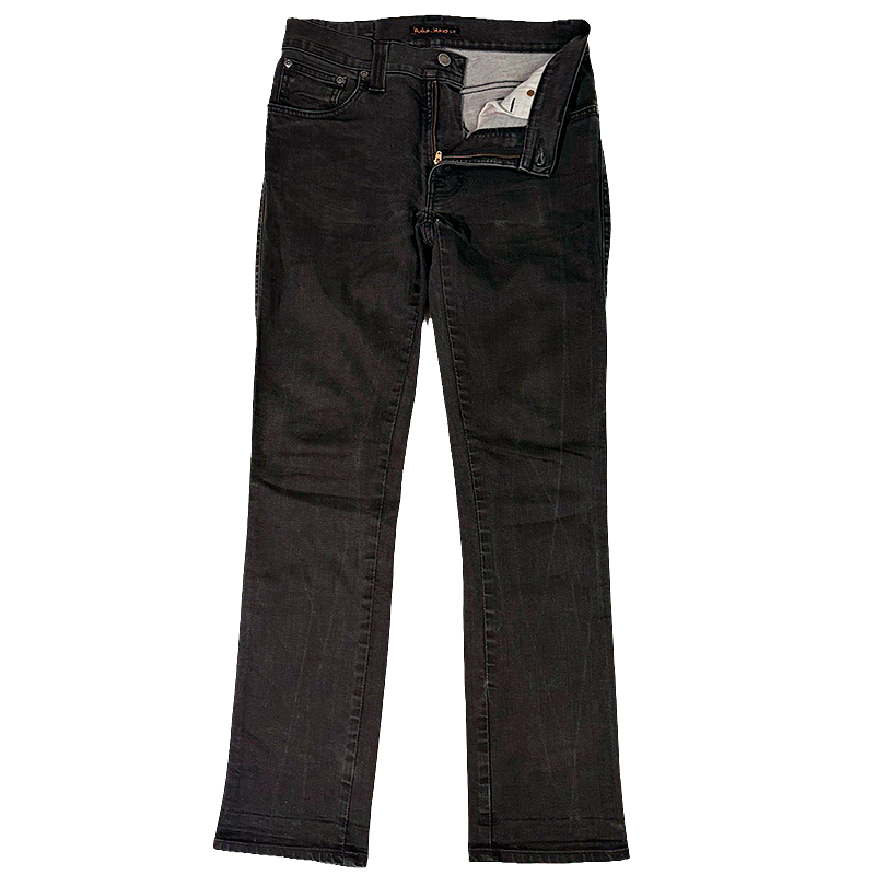 Slim Jim Dry Black Coated Jeans