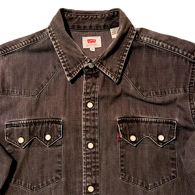 Black Denim Western Shirt