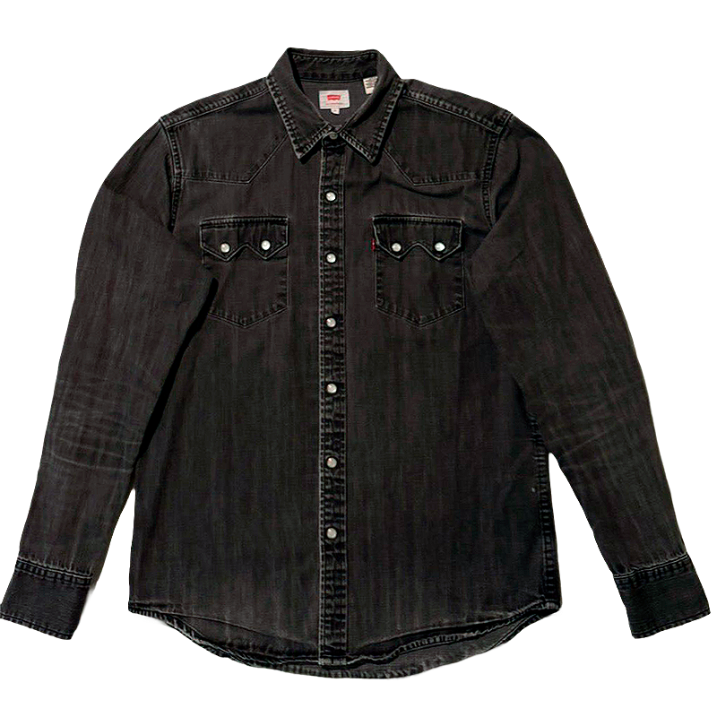 Black Denim Western Shirt