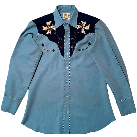 1970s Embroidered Western Shirt