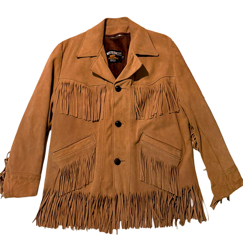 60s/70s Fringed Suede Jacket With Lining