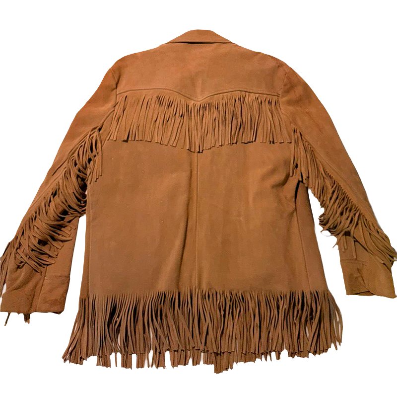 60s/70s Fringed Suede Jacket With Lining