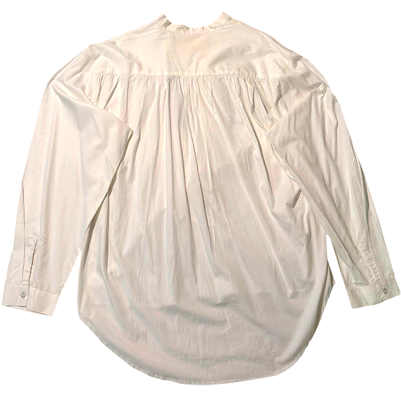 Embroidered Western Band-Collar Shirt