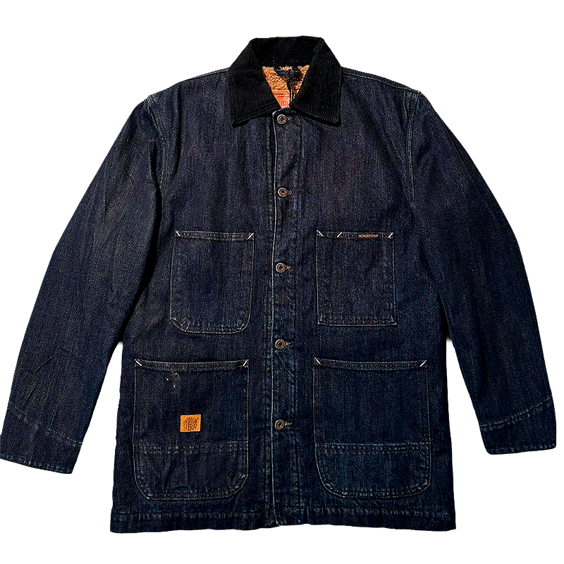 Sherpa-Lined Denim Chore Coat