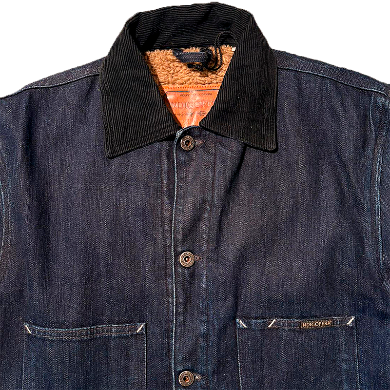 Sherpa-Lined Denim Chore Coat