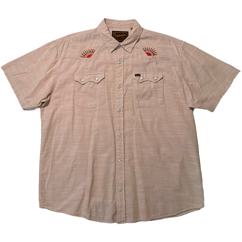 Embroidered Short Sleeve Western Shirt
