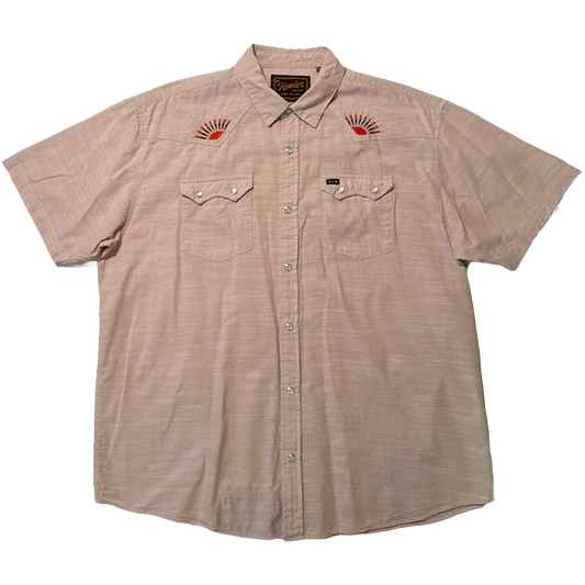 Embroidered Short Sleeve Western Shirt