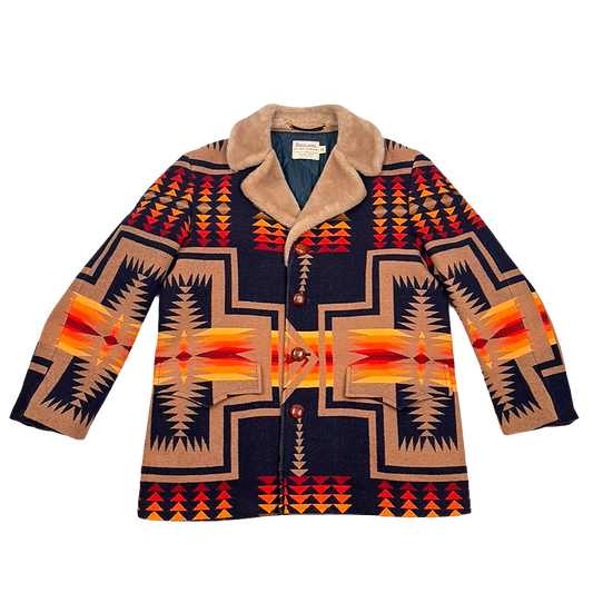 1960s Chief Joseph Shearling Collar Wool Coat