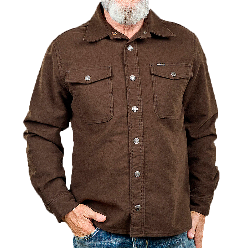 1943 CPO Shirt In Moleskin, Soil Brown