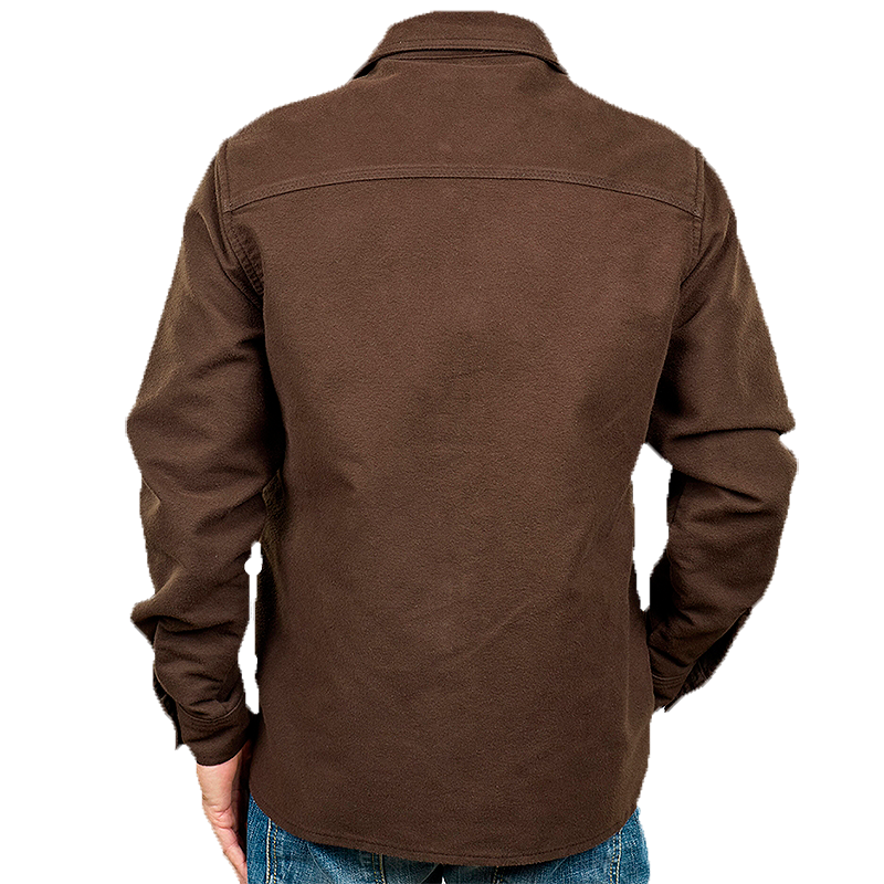 1943 CPO Shirt In Moleskin, Soil Brown