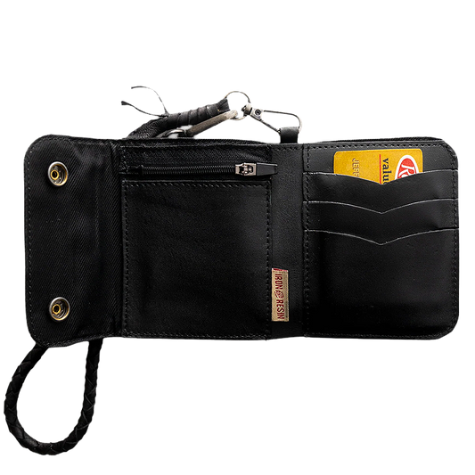 Iron & Resin Santa Fe Wallet seen spread open