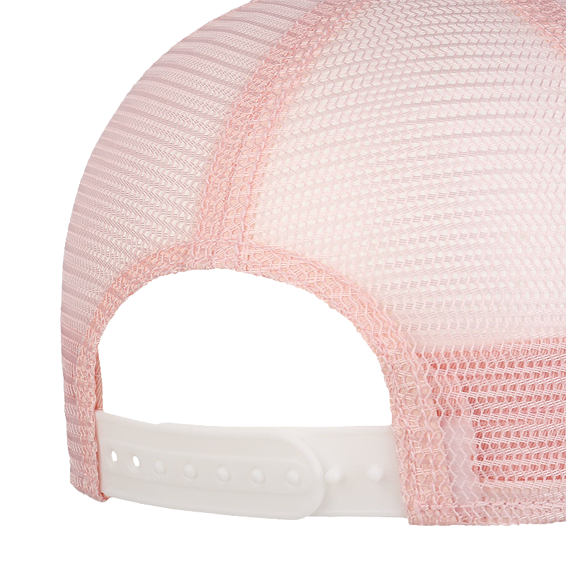 Close-up of a pink mesh cap