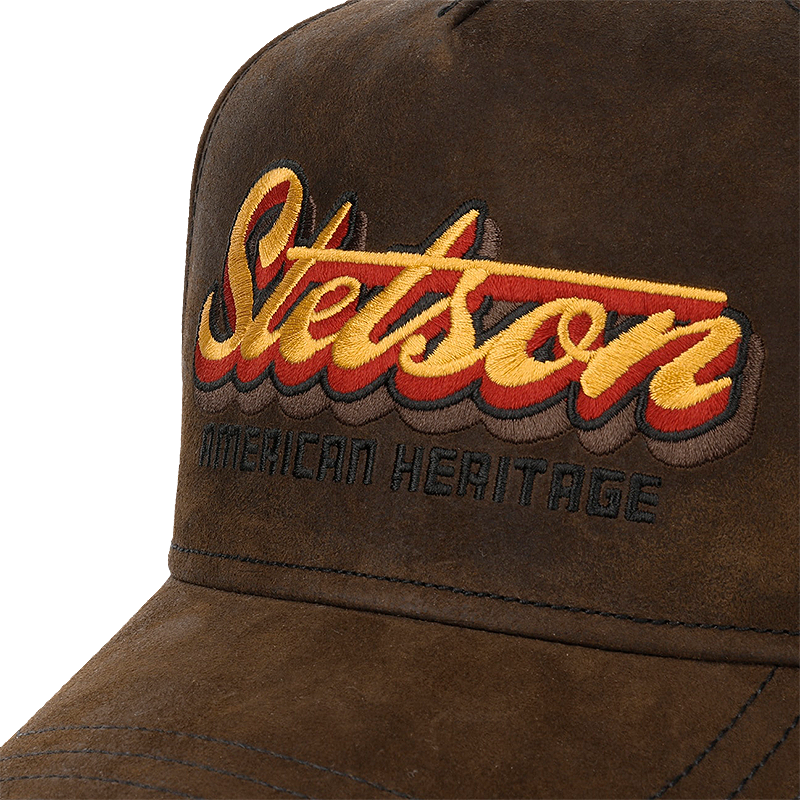 Stetson Oily Goat Suede Cap close-up