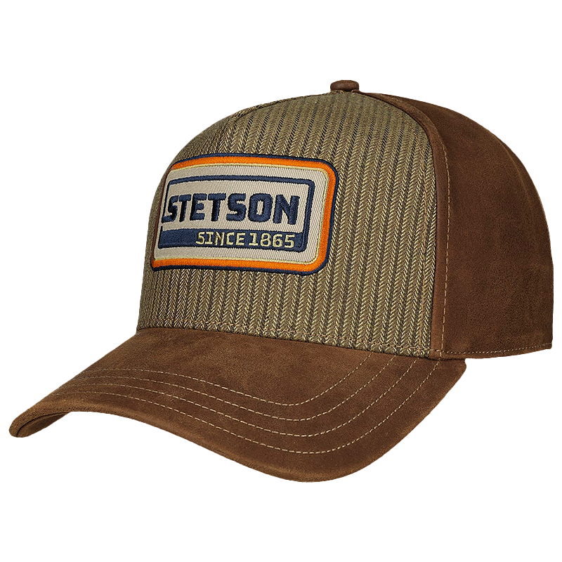 Stetson Retro Stripes Leather Cap