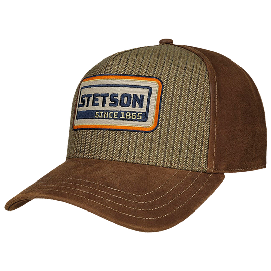 Stetson Retro Stripes Leather Cap