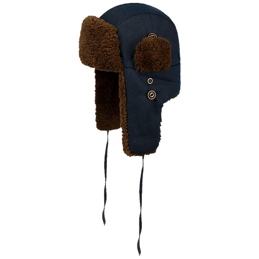 Waxed Denim Aviator Hat