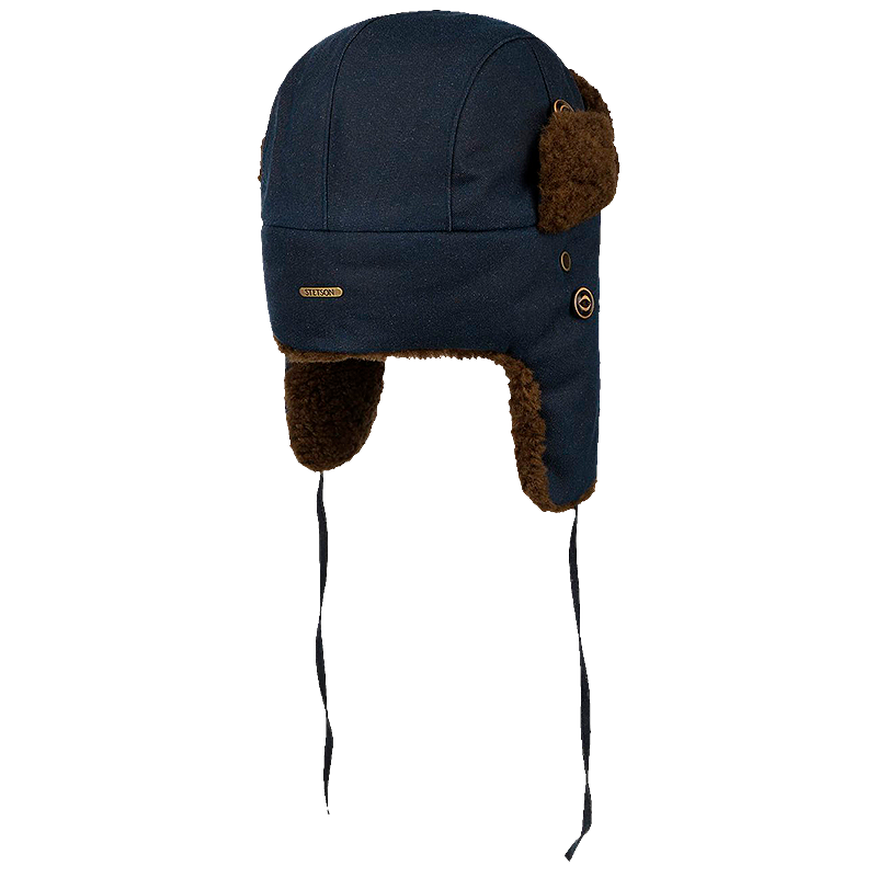 Waxed Denim Aviator Hat