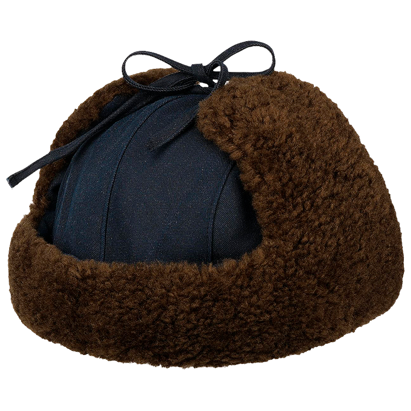 Waxed Denim Aviator Hat