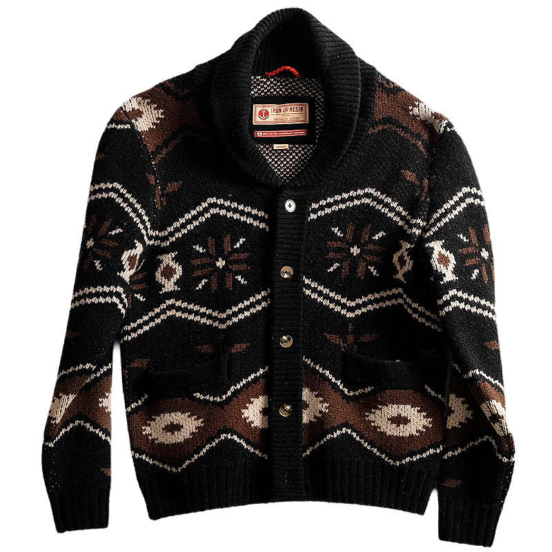 Wincha Shawl Collar Sweater In Black