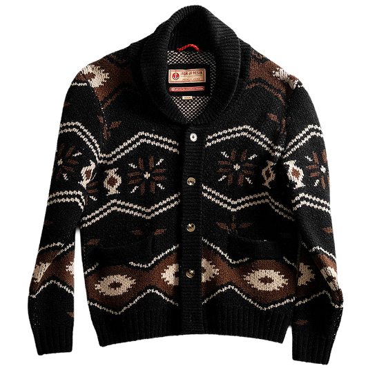 Wincha Shawl Collar Sweater In Black