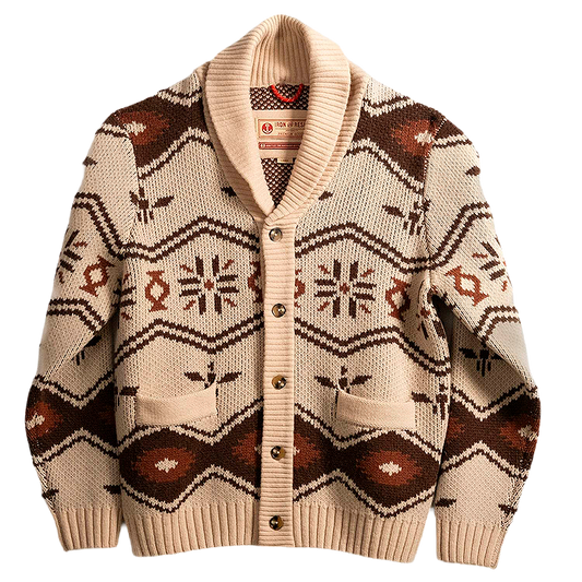 Wincha Shawl Collar Sweater In Natural