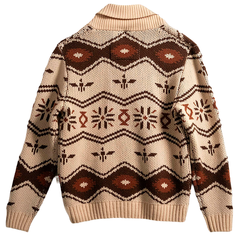 Wincha Shawl Collar Sweater In Natural