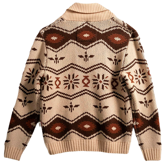 Wincha Shawl Collar Sweater In Natural