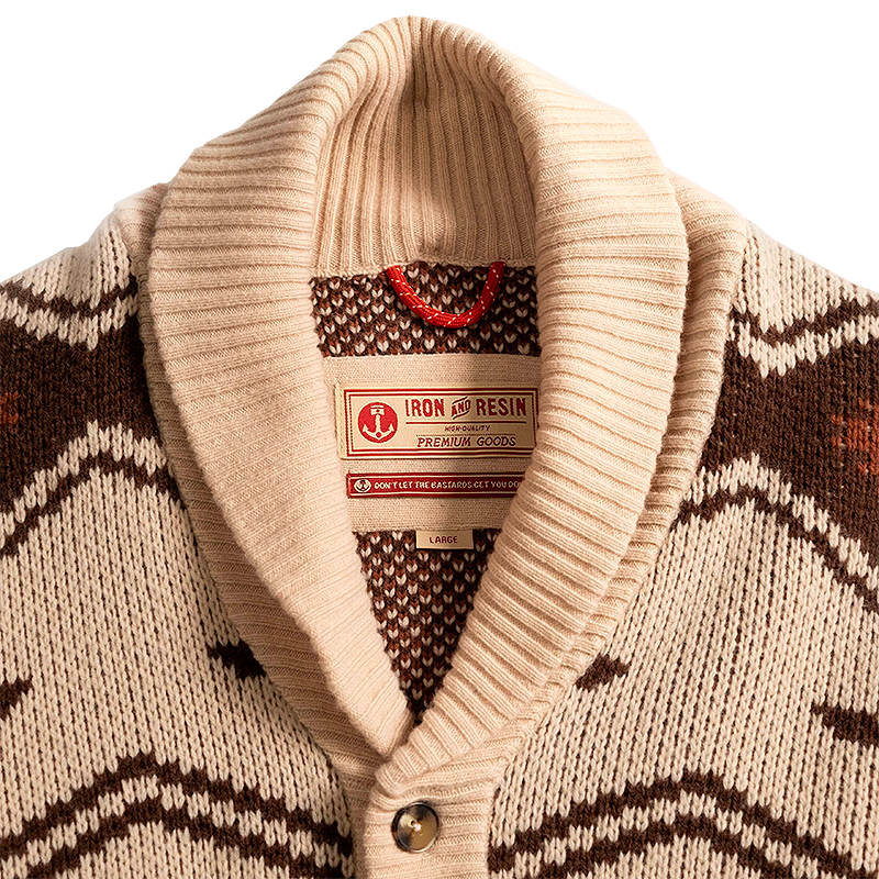 Wincha Shawl Collar Sweater In Natural