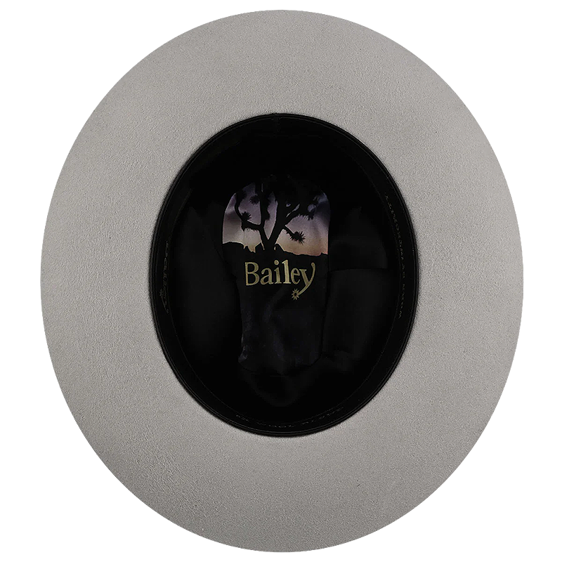 Bailey Claypool Western Hat in Silverbelly from underneath