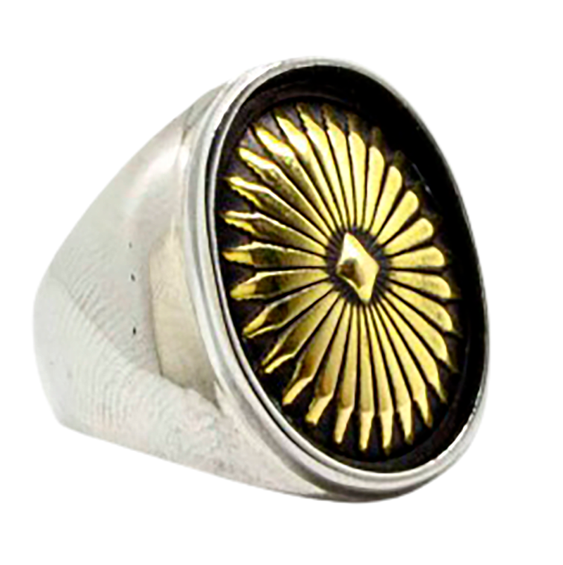 Brass Concho Ring by Black Pearl Creations