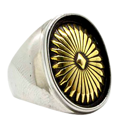 Brass Concho Ring by Black Pearl Creations
