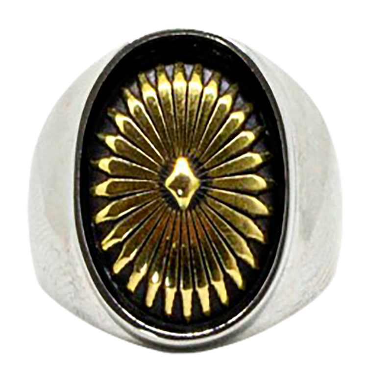 Brass Concho Ring by Black Pearl Creations